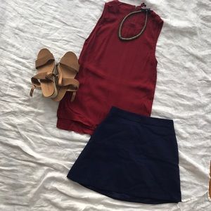 Madewell tank with zipper back detail